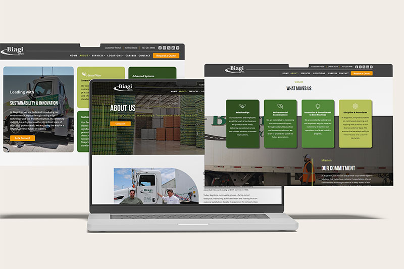 Biagi Bros Website Design